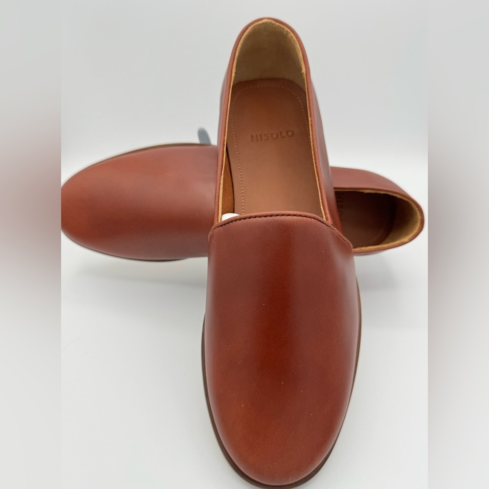 Nisolo Men's Tan Leather Slip-Ons